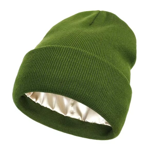 Satin Lined Anti Static Beanie Unisex Winter No Static Knitted Hat Ski Cap Cozy - Picture 13 of 16